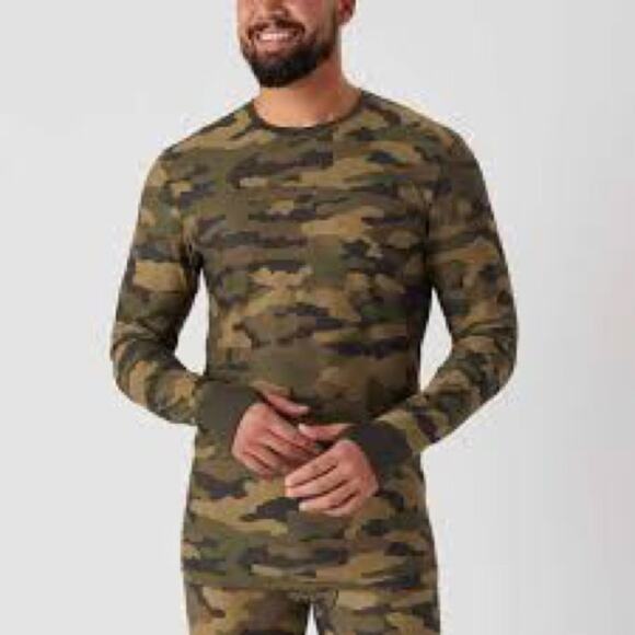 Duluth Trading Men's Go Buck Naked Base Layer Camo Crew Shirt Med - Picture 1 of 6